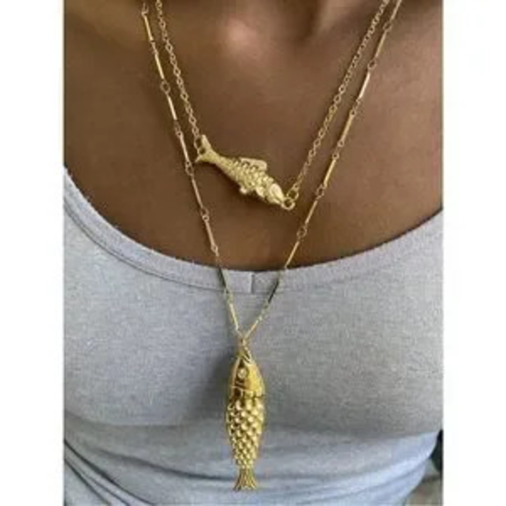 Fish?Pendant Necklace N2066